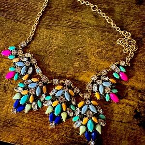 J. crew beaded and rhinestone statement necklace